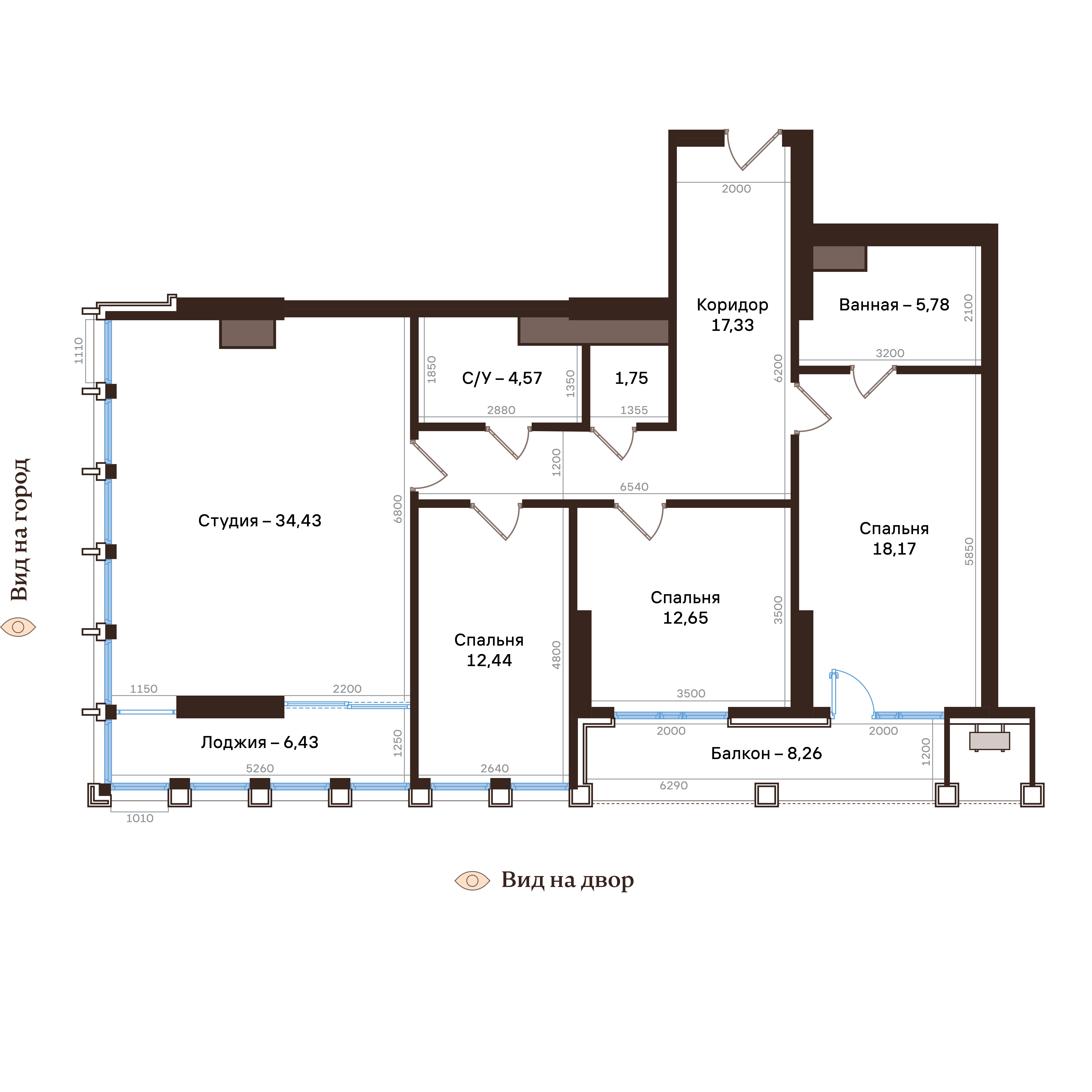 4-комнатная № 171