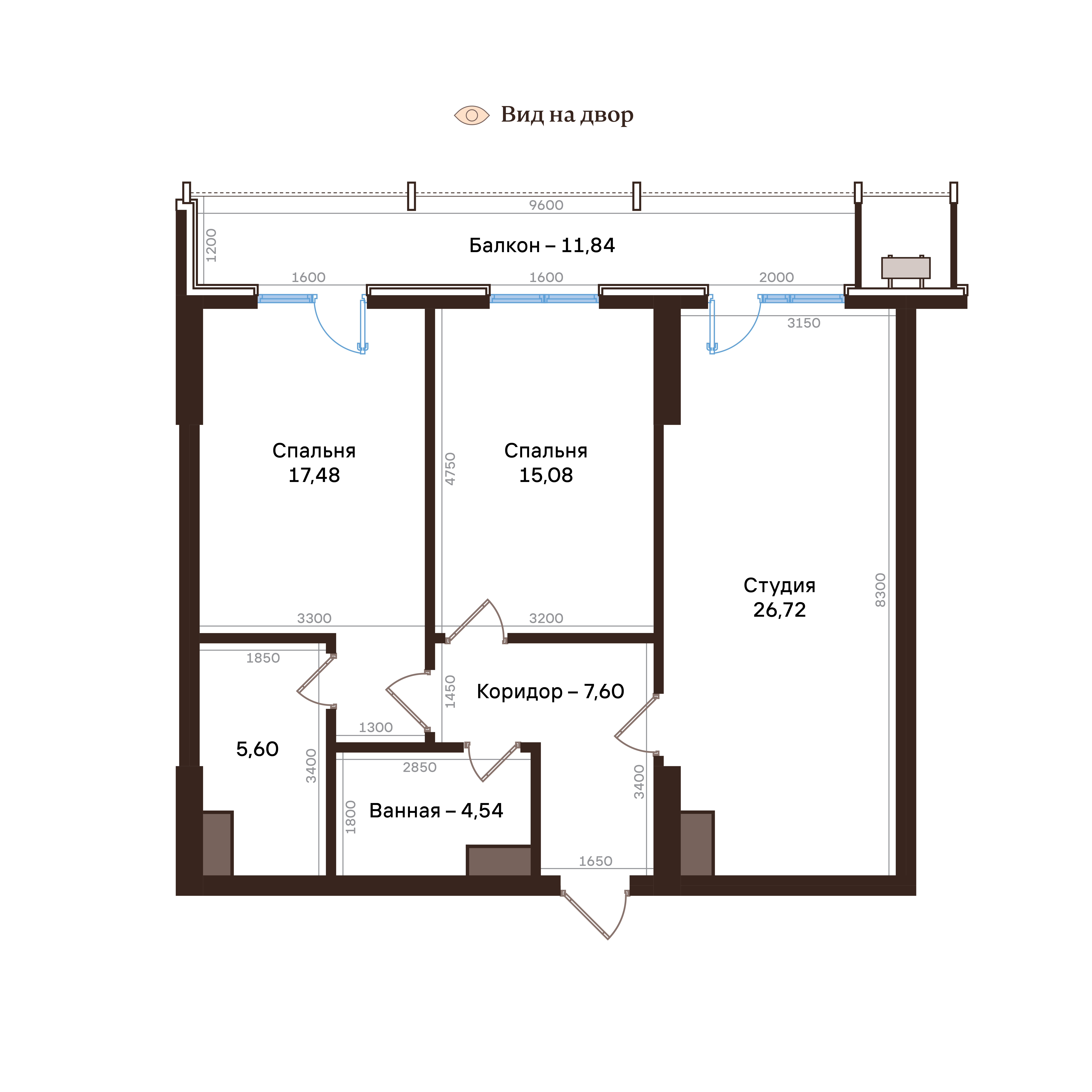 3-комнатная № 162