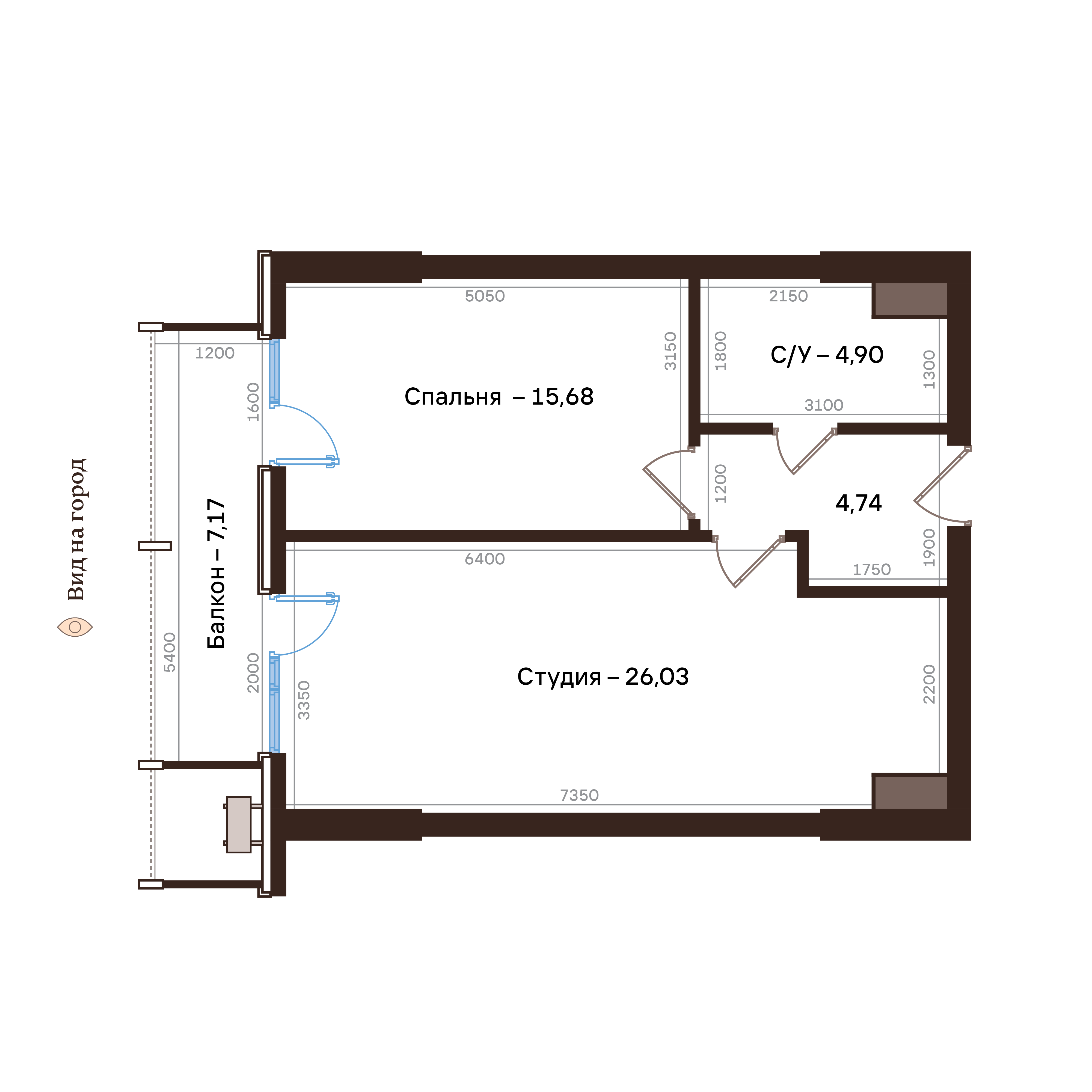 2-комнатная № 143