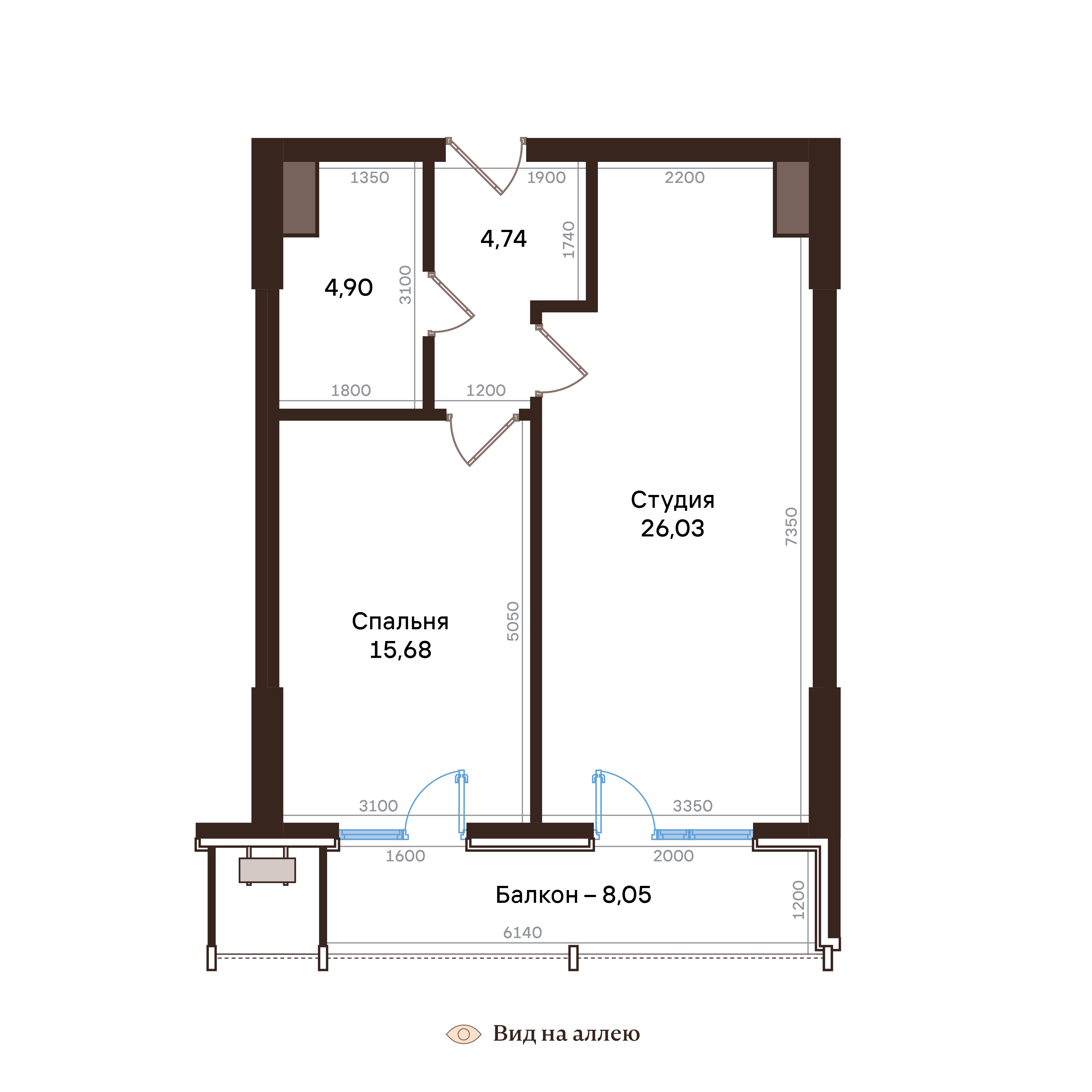 2-комнатная № 116